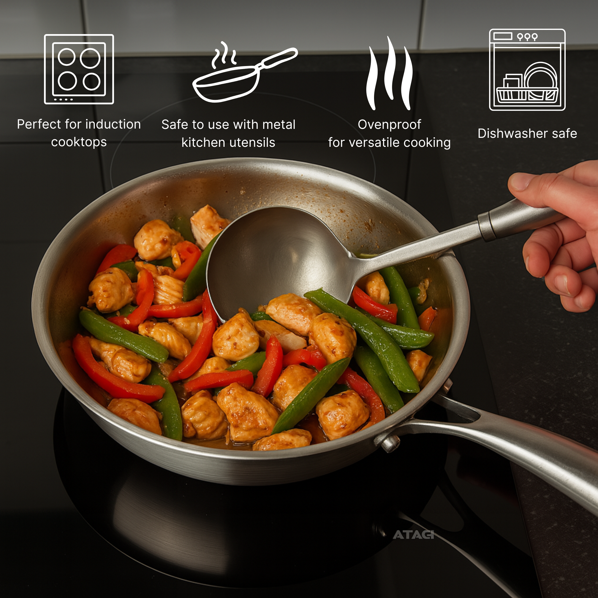 Titanium Hammered Cookware Set Pro
